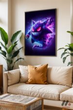 Pokemon Gengar Poster Duvar Tablosu, Anime Severlere Özel Hediye - Görsel 6