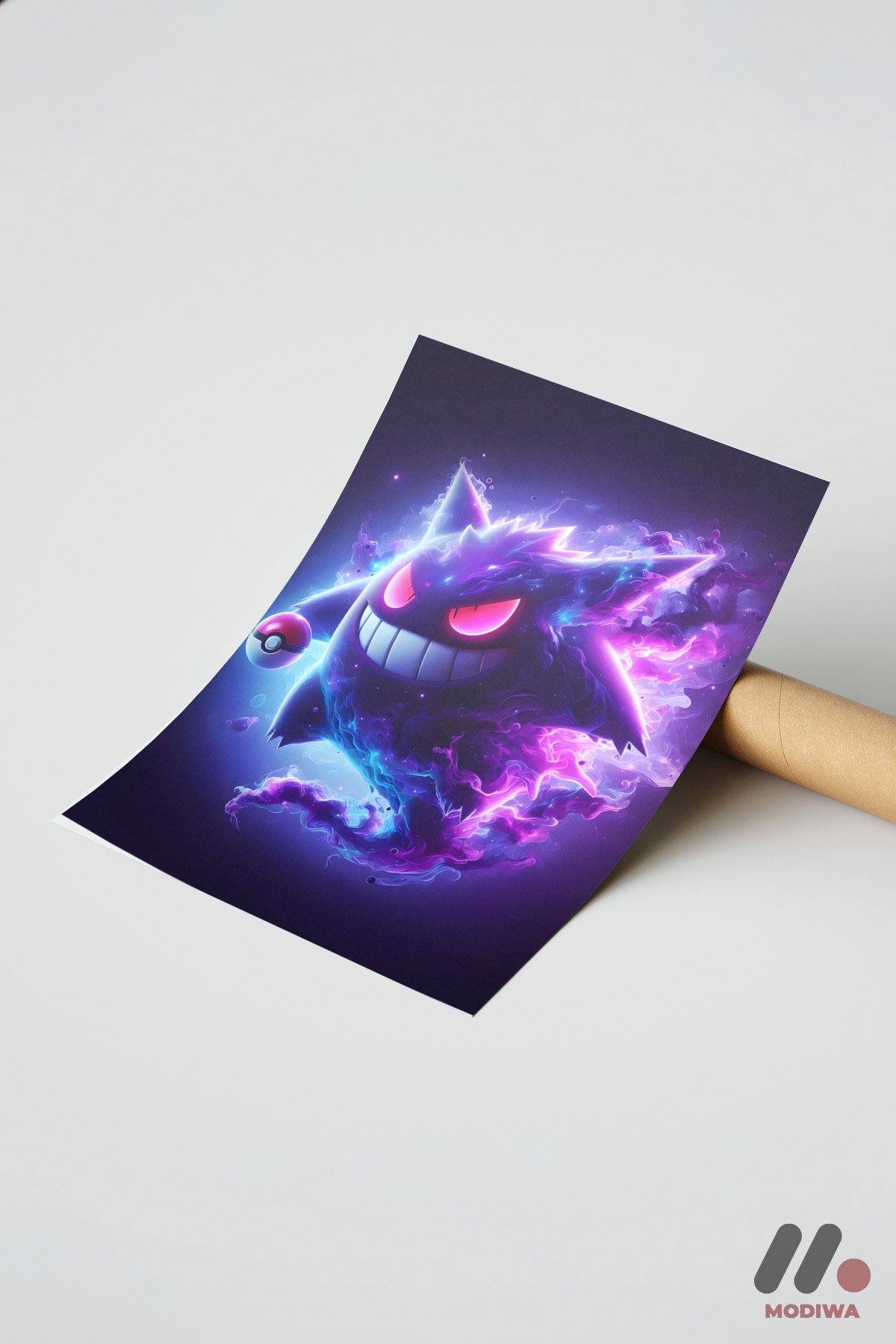 mdw-tbl-0107_ab7-4.jpg Pokemon Gengar Poster Duvar Tablosu, Anime Severlere Özel Hediye - Görsel 1