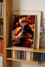 Naruto Alev Efektli Poster Duvar Tablosu, Anime Severlere Özel Hediye - Görsel 2