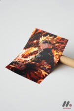 Naruto Alev Efektli Poster Duvar Tablosu, Anime Severlere Özel Hediye - Görsel 7