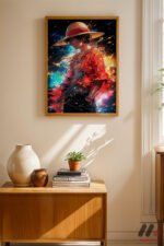 One Piece Luffy Uzay Poster Duvar Tablosu, Anime Severlere Özel Hediye - Görsel 4