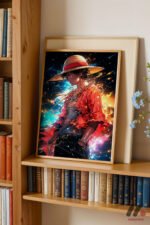 One Piece Luffy Uzay Poster Duvar Tablosu, Anime Severlere Özel Hediye - Görsel 5