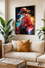 One Piece Luffy Uzay Poster Duvar Tablosu, Anime Severlere Özel Hediye - Görsel 6