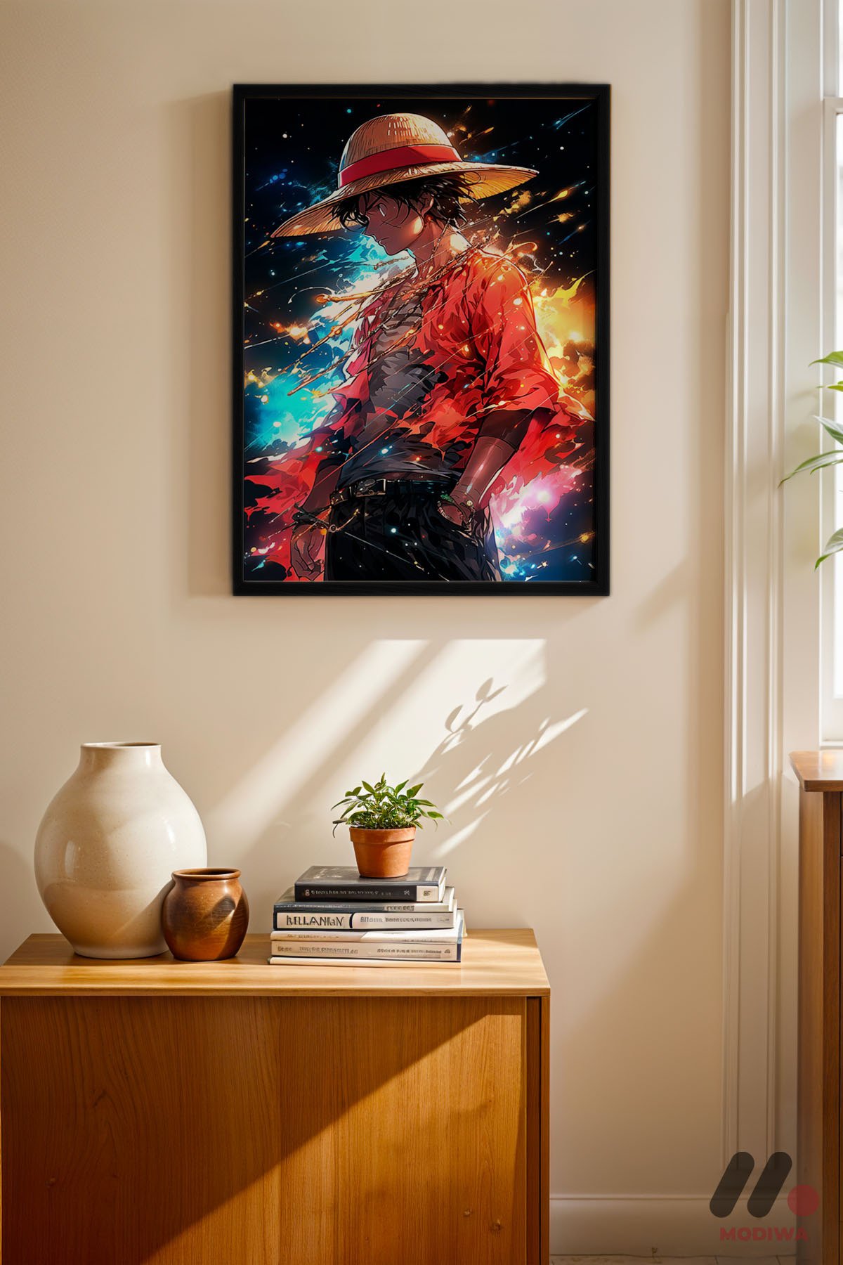 mdw-tbl-0110_ab4-3.jpg One Piece Luffy Uzay Poster Duvar Tablosu, Anime Severlere Özel Hediye - Görsel 1