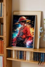 One Piece Luffy Uzay Poster Duvar Tablosu, Anime Severlere Özel Hediye - Görsel 2