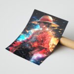 One Piece Luffy Uzay Poster Duvar Tablosu, Anime Severlere Özel Hediye