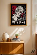 Tokyo Ghoul Kaneki Poster Duvar Tablosu, Anime Severlere Özel Hediye - Görsel 4