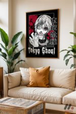 Tokyo Ghoul Kaneki Poster Duvar Tablosu, Anime Severlere Özel Hediye - Görsel 6