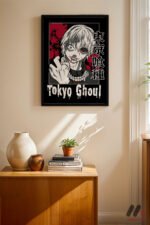 Tokyo Ghoul Kaneki Poster Duvar Tablosu, Anime Severlere Özel Hediye