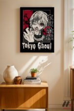 Tokyo Ghoul Kaneki Poster Duvar Tablosu, Anime Severlere Özel Hediye - Görsel 8