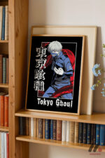 Tokyo Ghoul Kaneki Maske Poster Duvar Tablosu, Anime Severlere Özel Hediye - Görsel 5
