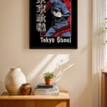 Tokyo Ghoul Kaneki Maske Poster Duvar Tablosu, Anime Severlere Özel Hediye