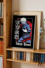 Tokyo Ghoul Kaneki Maske Poster Duvar Tablosu, Anime Severlere Özel Hediye - Görsel 2