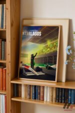 Interlagos Grand Prix Yarış Afişi Duvar Tablosu, Oto Severlere Özel Hediye - Görsel 5