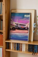 Miami Grand Prix Yarış Afişi Duvar Tablosu, Oto Severlere Özel Hediye - Görsel 2