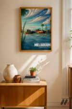 Melbourne Grand Prix Yarış Afişi Duvar Tablosu, Oto Severlere Özel Hediye - Görsel 4