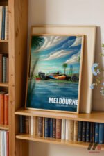 Melbourne Grand Prix Yarış Afişi Duvar Tablosu, Oto Severlere Özel Hediye - Görsel 5