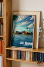 Melbourne Grand Prix Yarış Afişi Duvar Tablosu, Oto Severlere Özel Hediye - Görsel 2