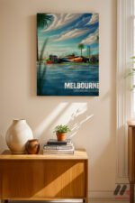 Melbourne Grand Prix Yarış Afişi Duvar Tablosu, Oto Severlere Özel Hediye - Görsel 8