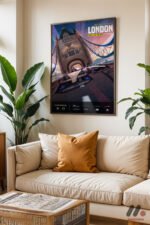 Londra E-Prix Elektrikli Yarış Afişi Duvar Tablosu, Oto Severlere Özel Hediye - Görsel 3