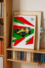 Monza Yarış Arabası Grafik Afiş Duvar Tablosu, Oto Severlere Özel Hediye - Görsel 5