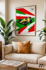 Monza Yarış Arabası Grafik Afiş Duvar Tablosu, Oto Severlere Özel Hediye - Görsel 6