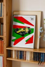 Monza Yarış Arabası Grafik Afiş Duvar Tablosu, Oto Severlere Özel Hediye - Görsel 2