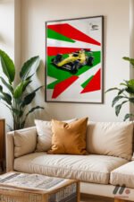 Monza Yarış Arabası Grafik Afiş Duvar Tablosu, Oto Severlere Özel Hediye - Görsel 3
