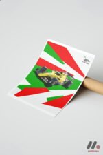 Monza Yarış Arabası Grafik Afiş Duvar Tablosu, Oto Severlere Özel Hediye - Görsel 7