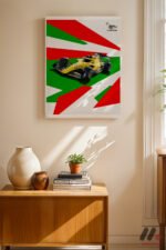 Monza Yarış Arabası Grafik Afiş Duvar Tablosu, Oto Severlere Özel Hediye - Görsel 8
