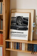 Honda Civic EK JDM Araba Posteri Duvar Tablosu, Oto Severlere Özel Hediye - Görsel 5