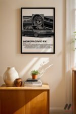 Honda Civic EK JDM Araba Posteri Duvar Tablosu, Oto Severlere Özel Hediye