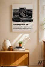 Honda Civic EK JDM Araba Posteri Duvar Tablosu, Oto Severlere Özel Hediye - Görsel 8