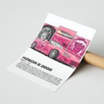 Honda S2000 Pembe JDM Poster Duvar Tablosu, Oto Severlere Özel Hediye