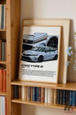 Honda Civic Type R JDM Poster Duvar Tablosu, Oto Severlere Özel Hediye - Görsel 5