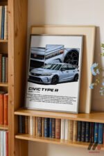 Honda Civic Type R JDM Poster Duvar Tablosu, Oto Severlere Özel Hediye - Görsel 2