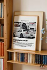 Honda S2000 Beyaz JDM Poster Duvar Tablosu, Oto Severlere Özel Hediye - Görsel 9
