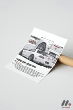Honda S2000 Beyaz JDM Poster Duvar Tablosu, Oto Severlere Özel Hediye - Görsel 7