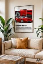 Nissan 180SX JDM Araba Posteri Duvar Tablosu, Oto Severlere Özel Hediye - Görsel 3