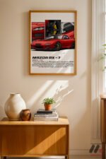 Mazda RX-7 JDM Araba Posteri Duvar Tablosu, Oto Severlere Özel Hediye - Görsel 4