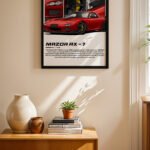 Mazda RX-7 JDM Araba Posteri Duvar Tablosu, Oto Severlere Özel Hediye