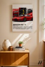 Mazda RX-7 JDM Araba Posteri Duvar Tablosu, Oto Severlere Özel Hediye - Görsel 8