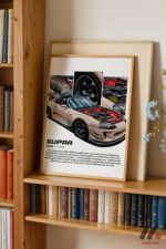 Toyota Supra MK4 JDM Poster Duvar Tablosu, Oto Severlere Özel Hediye - Görsel 5