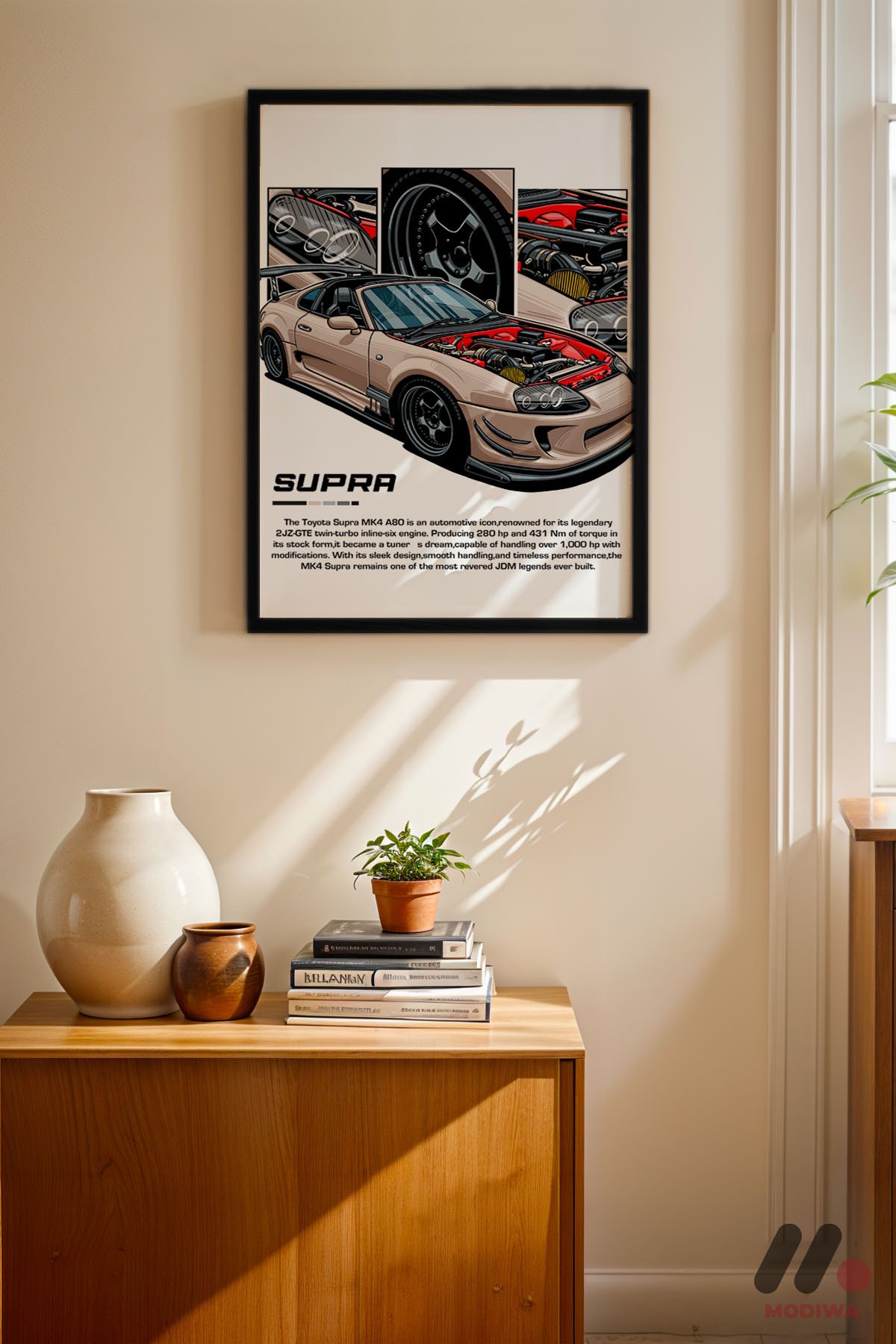 mdw-tbl-0136_ab4-3.jpg Toyota Supra MK4 JDM Poster Duvar Tablosu, Oto Severlere Özel Hediye - Görsel 1