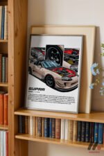 Toyota Supra MK4 JDM Poster Duvar Tablosu, Oto Severlere Özel Hediye - Görsel 5