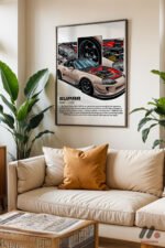 Toyota Supra MK4 JDM Poster Duvar Tablosu, Oto Severlere Özel Hediye - Görsel 3