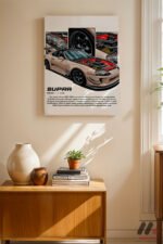Toyota Supra MK4 JDM Poster Duvar Tablosu, Oto Severlere Özel Hediye - Görsel 8