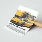 Mazda RX-7 FD3S JDM Poster Duvar Tablosu, Oto Severlere Özel Hediye
