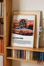 Toyota Supra A90 JDM Poster Duvar Tablosu, Oto Severlere Özel Hediye - Görsel 9