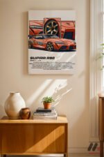 Toyota Supra A90 JDM Poster Duvar Tablosu, Oto Severlere Özel Hediye - Görsel 2